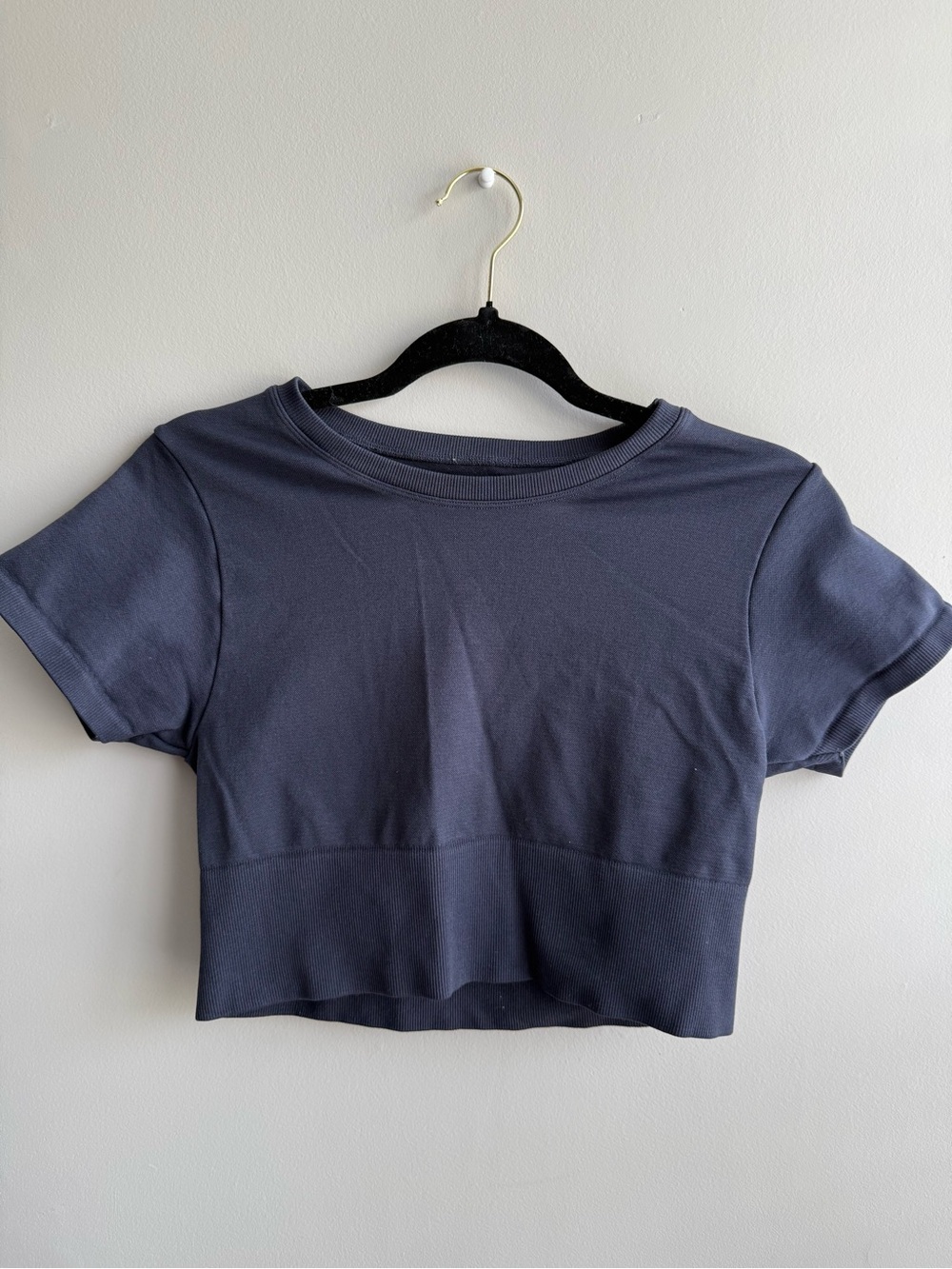 aerie Navy Cropped Muscle Tee